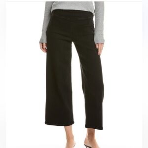 Frame denim le jet set sheen noir wide leg crop sz 2 $198 brand new